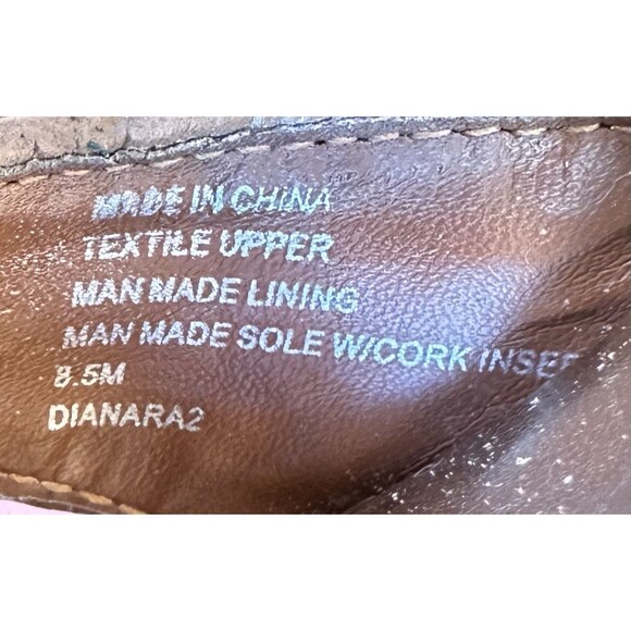 Inc International Concepts Sequin Cork Wedge Sandals 8.5M Brown Gold Ankle Strap - Picture 7 of 7